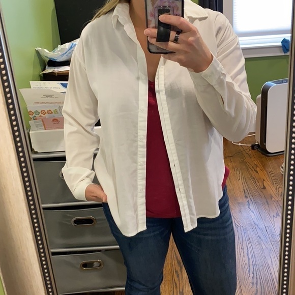 Grade & Gather Soft White Button Down Shirt EUC - Picture 11 of 12